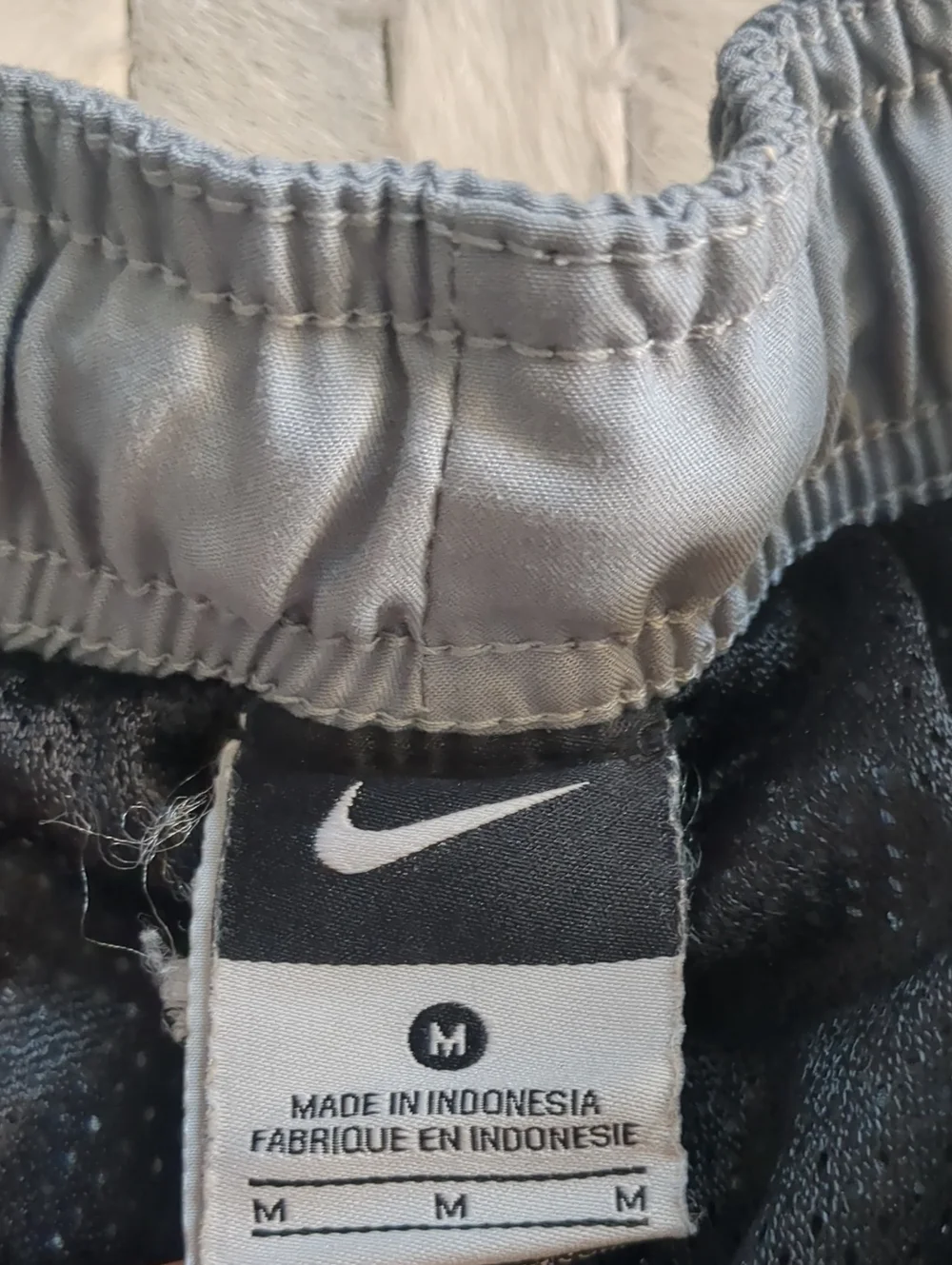 Nike Black Gray Center Swoosh Logo Boardshorts